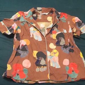 Rachel Antonoff poodle pajama top